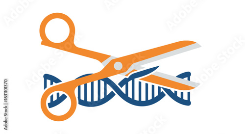 CRISPR Gene Editing Concept Illustration Depicting Precision and Innovation in Biotechnology Research and Genetic Engineering Applications