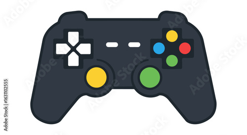 Vector Illustration of a Game Controller for Gaming, Entertainment, and Technology-Related Projects and Creative Content Creation for Digital Platforms