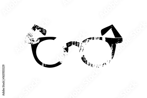 Vector Black vector of stylish eyeglasses with a playful .
