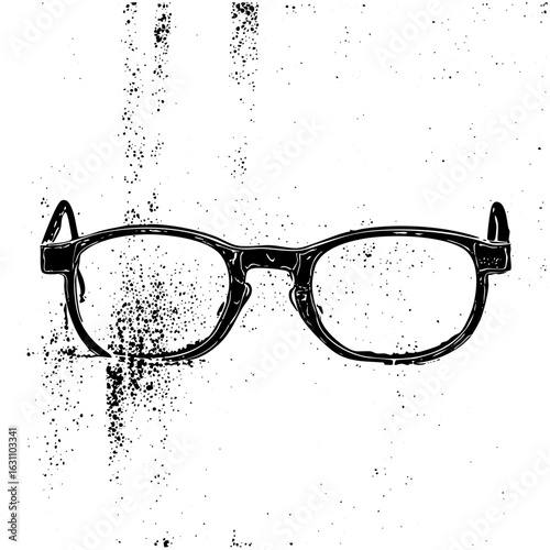 Vector Stylish spectacles with a textured .