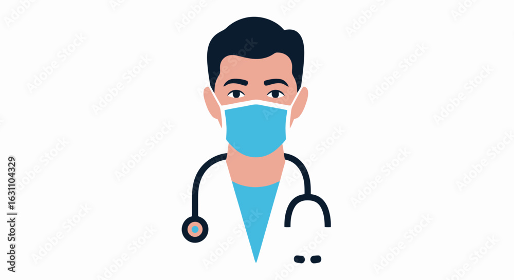 Fototapeta premium Medical professional illustration for healthcare awareness and disease prevention campaigns, suitable for medical websites, educational materials, and public health announcements.