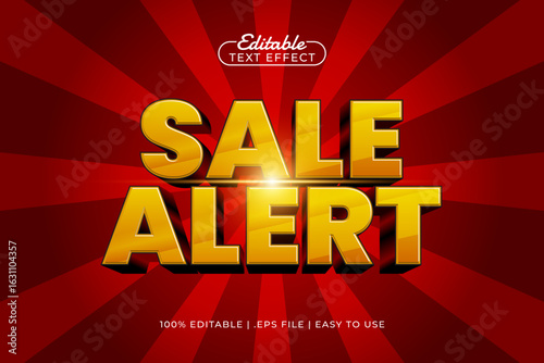 sale alert editable text effect with a sale and discount text style