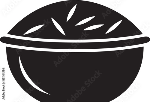 Bowl of grain with wheat stalks isolated on white background