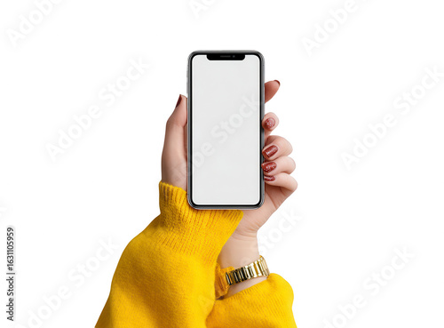 Wallpaper Mural Smartphone held in hands, blank screen Torontodigital.ca