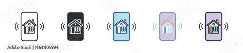 Smartphone Icon Set Multiple Style Collection