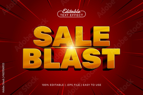 sale blast editable text effect with a sale and discount text style