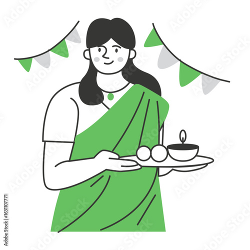 Indian Culture Character Illustration