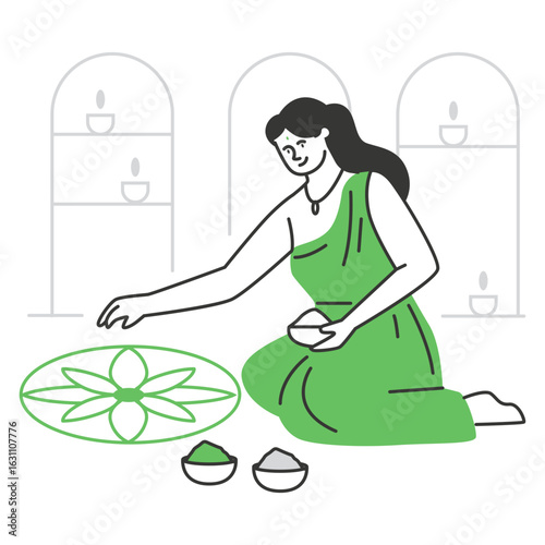 Indian Culture Character Illustration