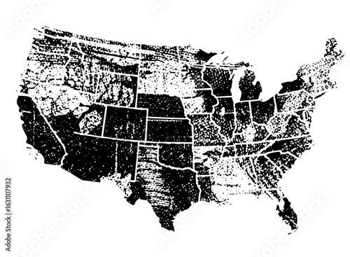 Vector Abstract United States Map