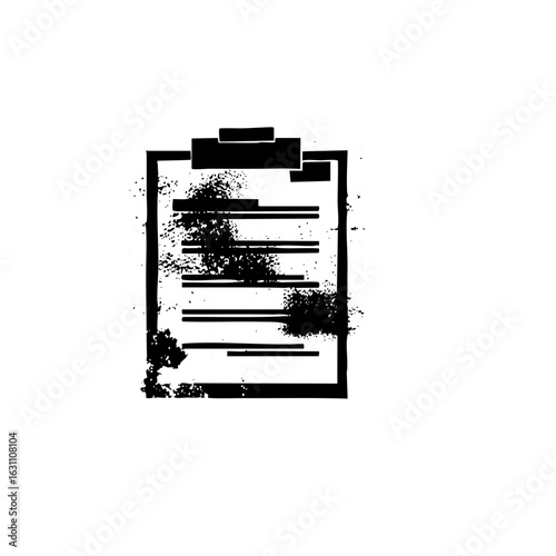 Vector Abstract document with redacted lines.