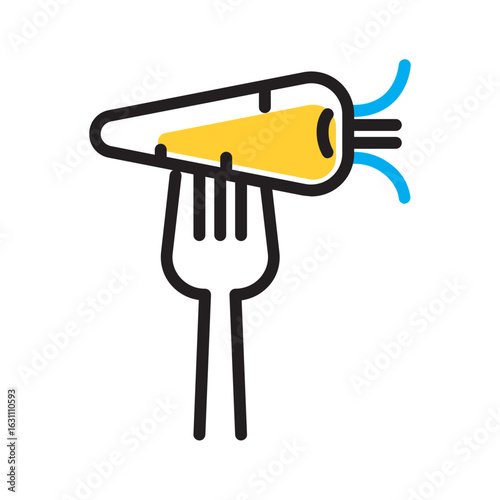 Vector multi color icon for Edible