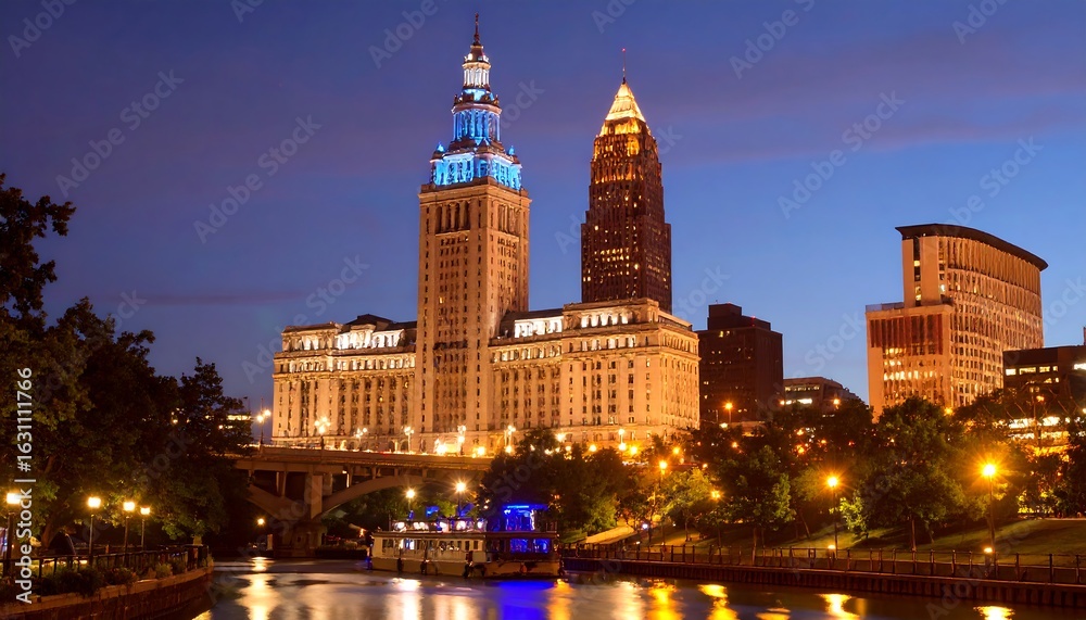 Obraz premium City skyline at twilight (10)