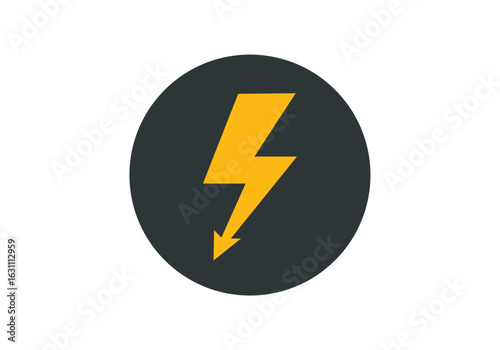 Lightning bolt vector icon in solid style, suitable for energy or power buttons.eps Free Download Lightning bolt vector icon in solid style, suitable for energy or power buttons.eps - GFXLoad