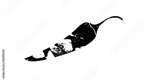 Vector Shattered pepper depicts explosive flavor and spice.