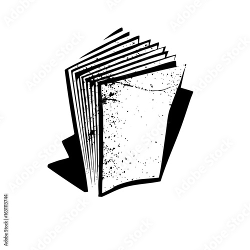 Vector Stacked papers with rough edges.