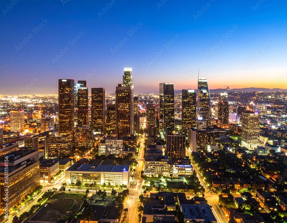 Fototapeta premium City skyline at twilight (12)