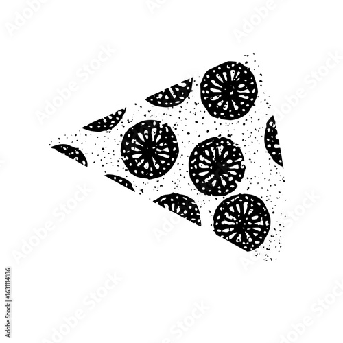 Vector Sliced citrus fruits arrangement in a geometric .