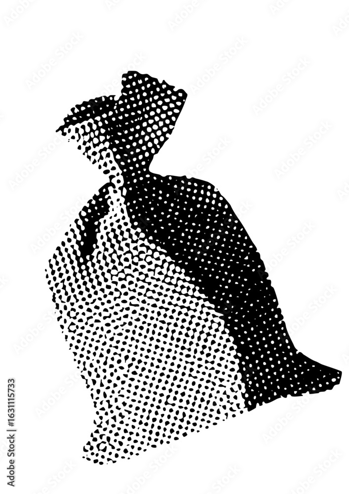 Fototapeta premium Vector Elegant woman silhouette formed by dotted .