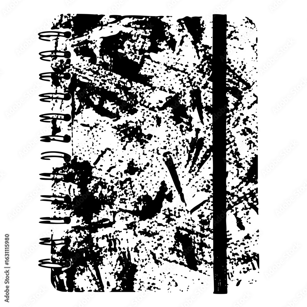 Naklejka premium Vector Abstract brushstrokes and linear typography create a dynamic .