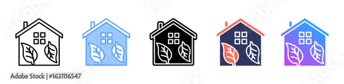Eco Home icon sheet multiple style collection