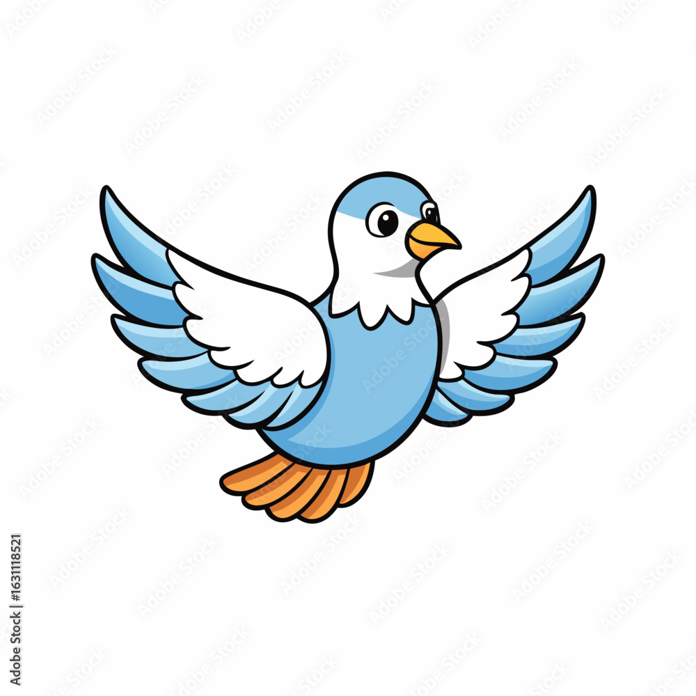 Fototapeta premium dove logo icon on white background