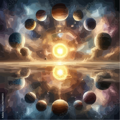 digital art of the solar system 92