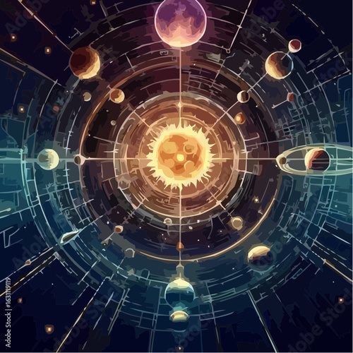 digital art of the solar system 74