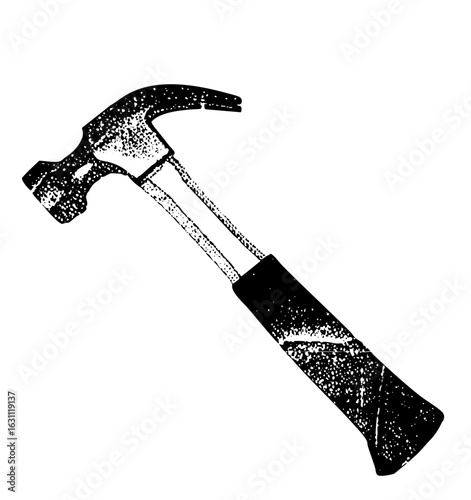 Vector Detailed of a claw hammer tool.