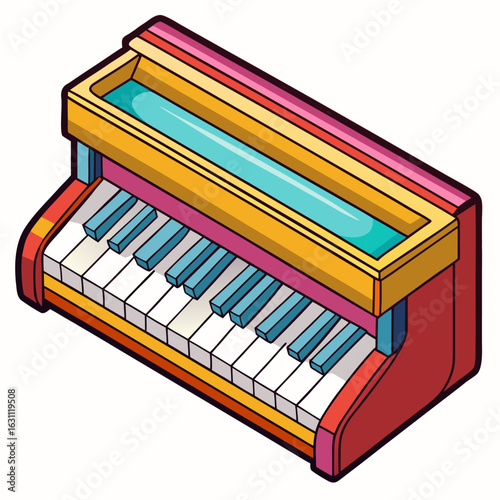 white background piano vector icon