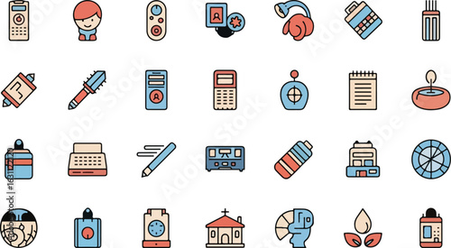 Collection of technology icons