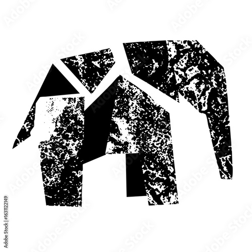 Vector Abstract elephant and house vector .