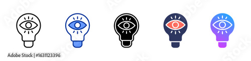 Awareness Eye icon sheet multiple style collection