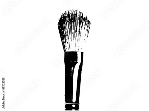 Vector Elegant makeup brush with a minimalist .