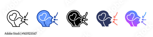 Calm Breathing icon sheet multiple style collection