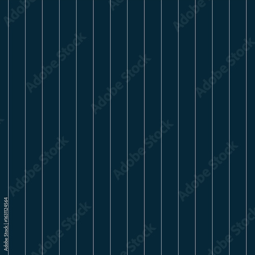 Seamless chalk stripe (pinstripe) pattern with thin white lines on black. Ideal for fashion, textiles, wallpapers, and classic tailoring designs.

