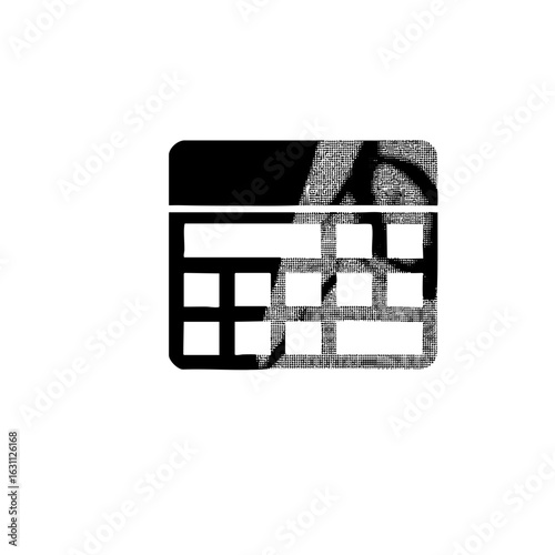 Vector Minimalist calendar displays a monthly schedule with a highlighted date.
