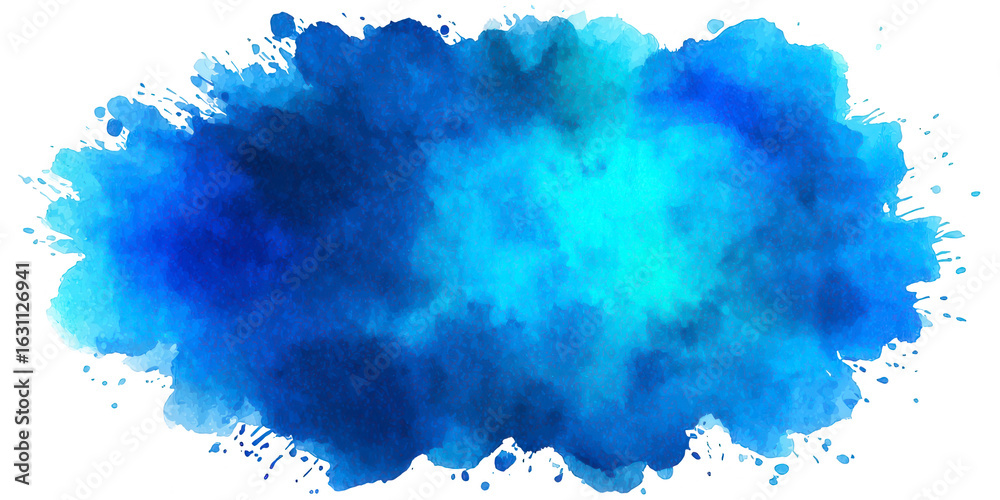 Obraz premium Abstract vibrant blue cloud-like shape