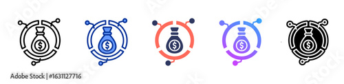 Asset Allocation icon sheet multiple style collection