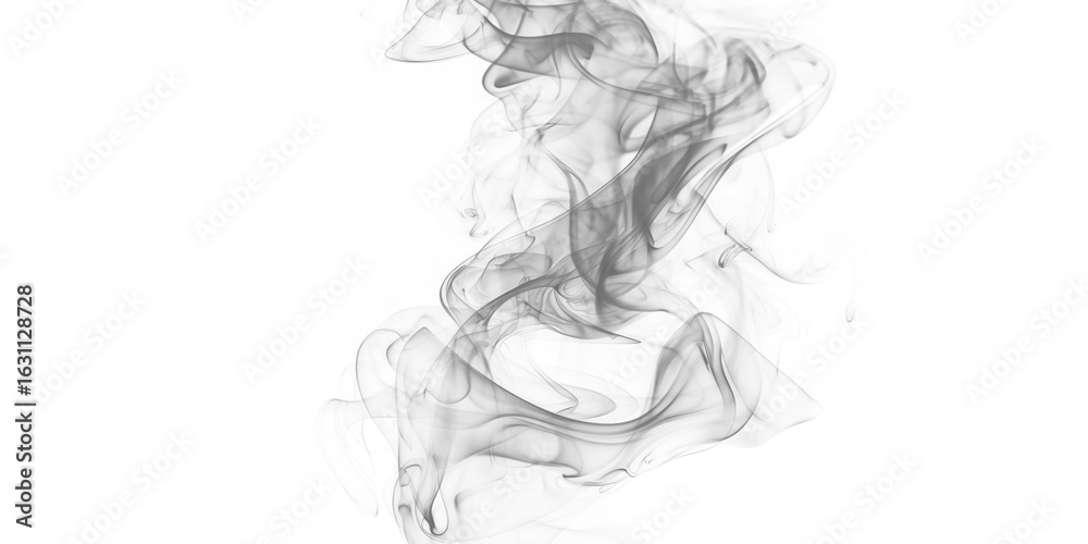 Naklejka premium A gray smoky cloud formation against a dark background creating an abstract visual effect image