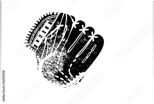 Vector Detailed of a vintage baseball glove.