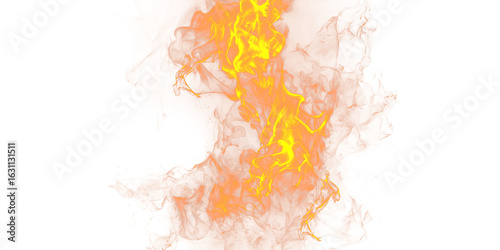 A vibrant display of intense orange and yellow flames against a stark black background creating contrast