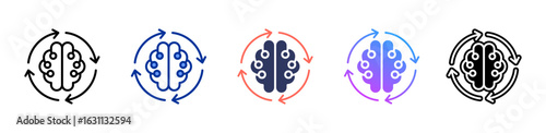 Autonomous icon sheet multiple style collection