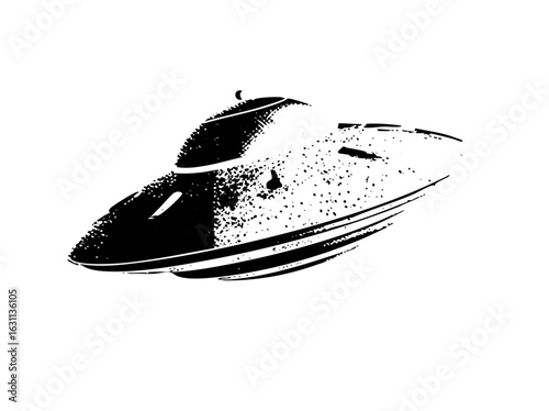 Vector Stylized jet ski with dynamic lines