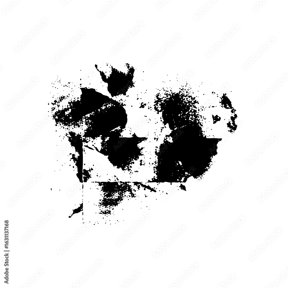 Fototapeta premium Vector Abstract black brushstroke forming a heart shape.