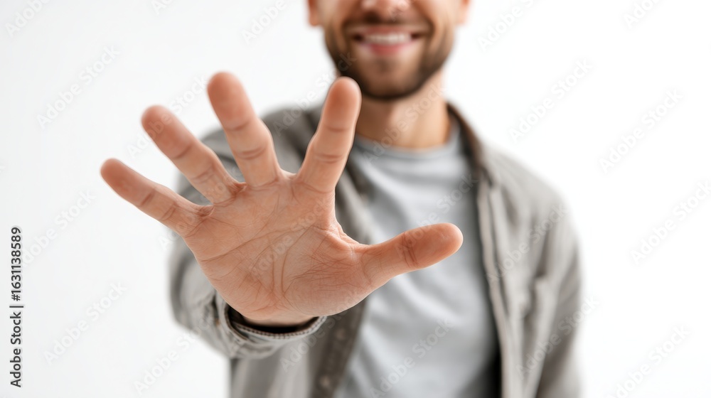 x-default Close-up of Man's Hand Gesturing Stop, Halt, or Denial x-default Close-up of Man's Hand Gesturing Stop, Halt, or Denial