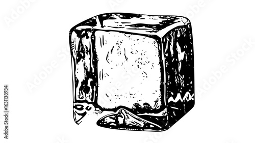 Vector Detailed of a crystalline rock formation.