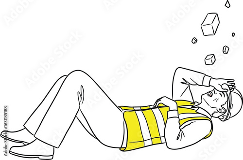 Construction worker injured by falling objects safety violation
