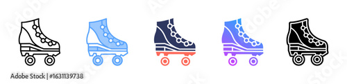 Roller Skates icon sheet multiple style collection