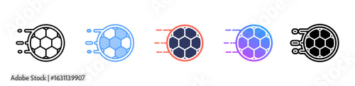 Soccer Ball icon sheet multiple style collection