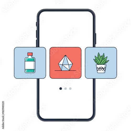 Mobile App Interface for Buying Wellness Beauty and Natural Products Online
